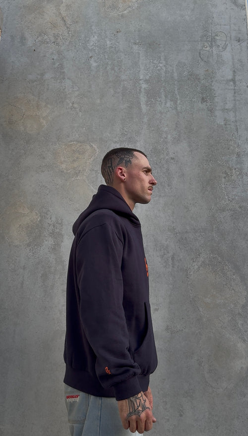 Established Hoodie Navy/Orange